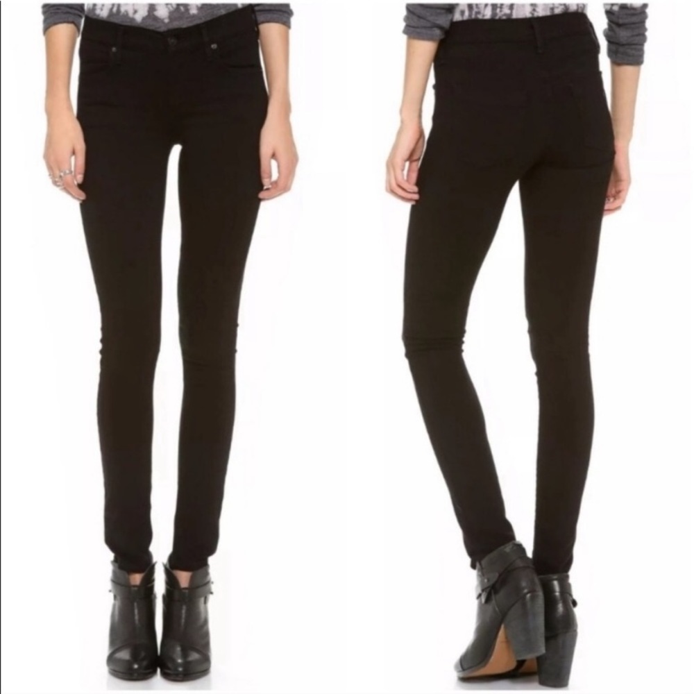 AGOLDE Los Angeles Colette Black Skinny Jeans Size 26 Tencel Blend Like New